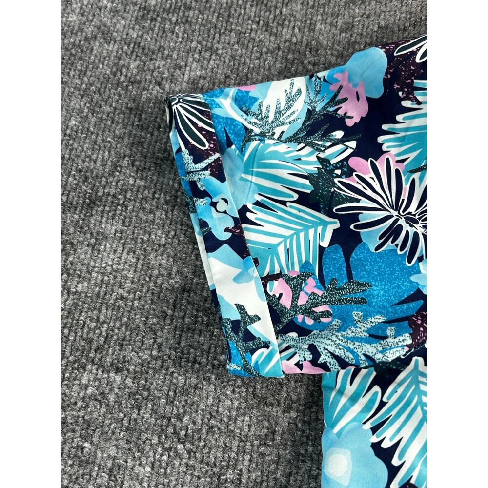 Magellan Fish Gear Floral Fishing Dress Blue Pink Women's Large - Picture 7 of 12